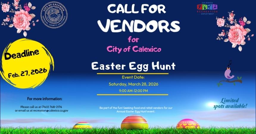 Call for Vendors Easter Egg Hunt 2026