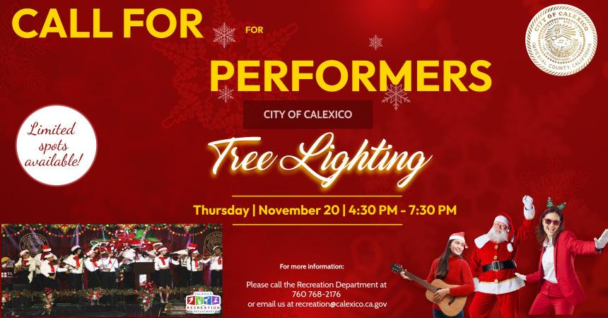 Call for Performers for Christmas Tree Lighting Event 2025 Call for Performers for Christmas Tree Lighting Event 2025